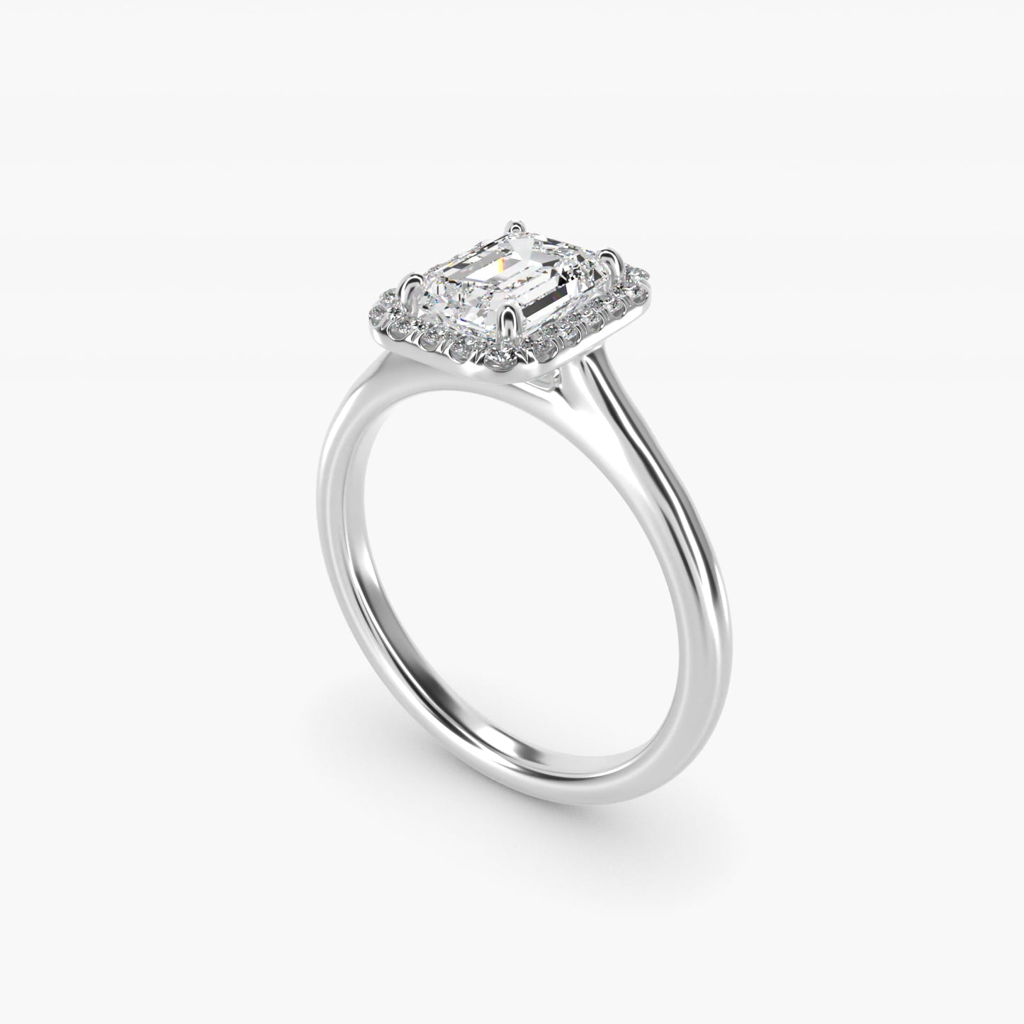 PavŽ Diamond Halo Engagement Ring In Platinum (Cushion, Emerald, Radiant) By James Allen - Emerald Center