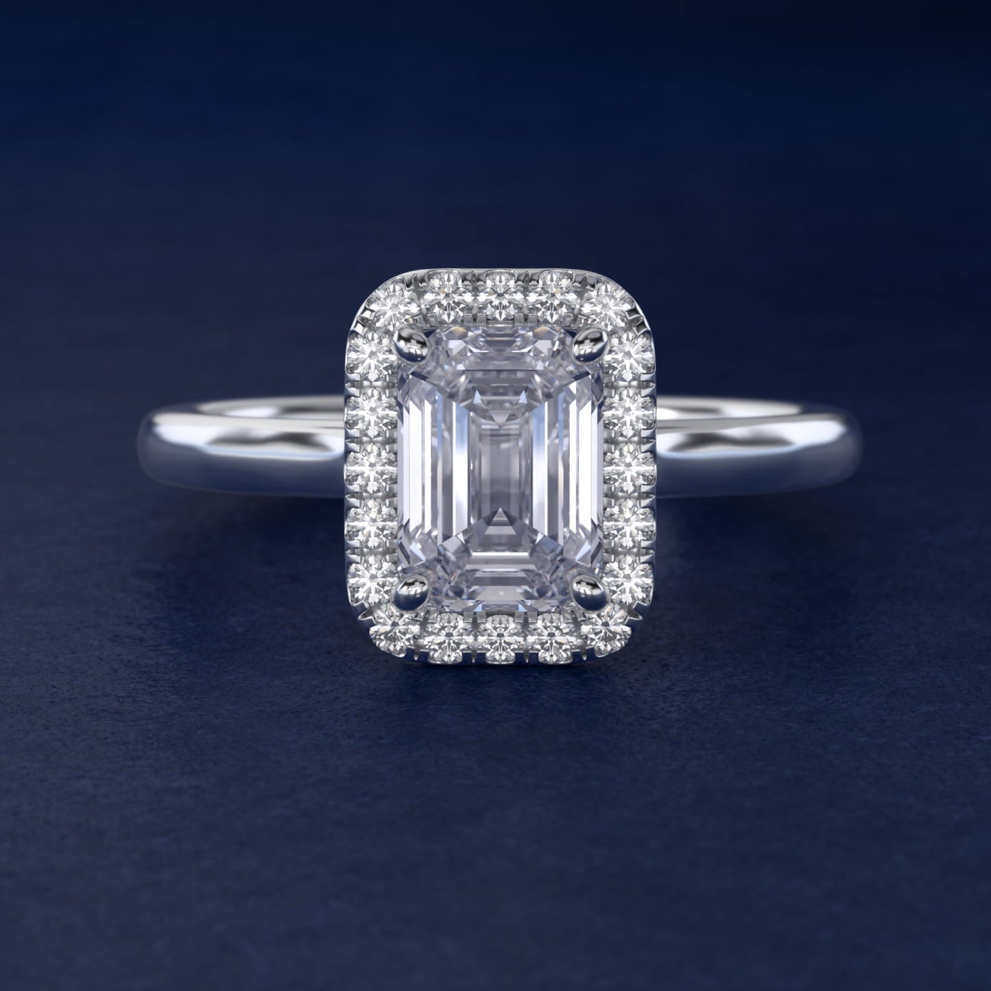 PavŽ Diamond Halo Engagement Ring In Platinum (Cushion, Emerald, Radiant) By James Allen - Emerald Center
