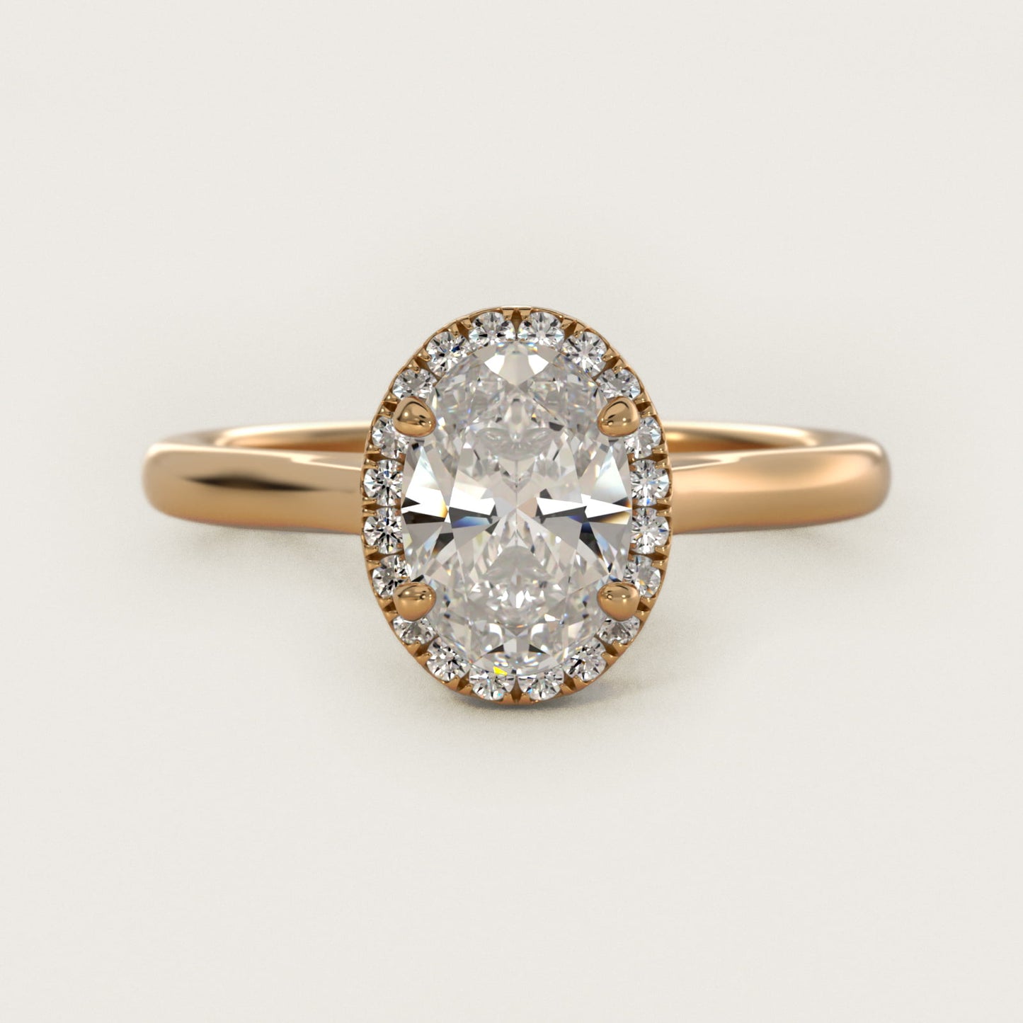 PavŽ Diamond Halo Engagement Ring In 18k Yellow Gold (Oval) By James Allen - Oval Center