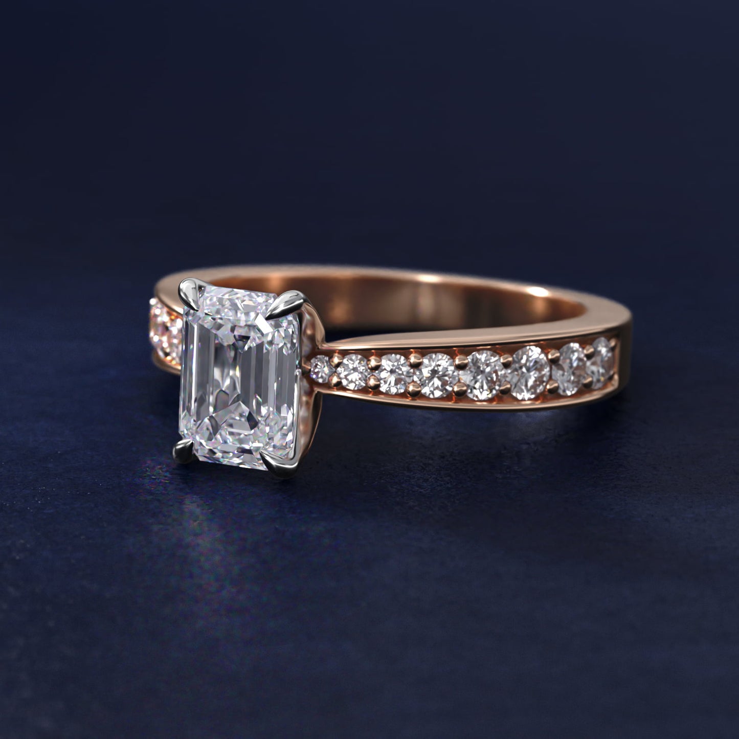 Perfect PavŽ Diamond Engagement Ring In 14K Rose Gold By James Allen - Emerald Center