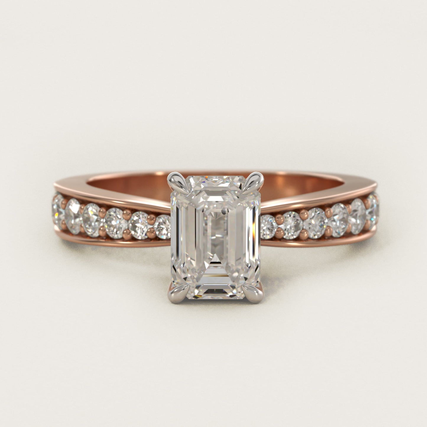 Perfect PavŽ Diamond Engagement Ring In 18k Rose Gold By James Allen - Emerald Center