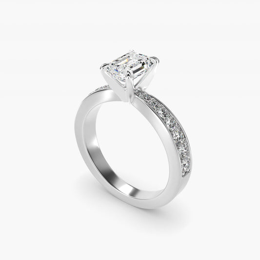 Perfect PavŽ Diamond Engagement Ring In 18k White Gold By James Allen - Emerald Center
