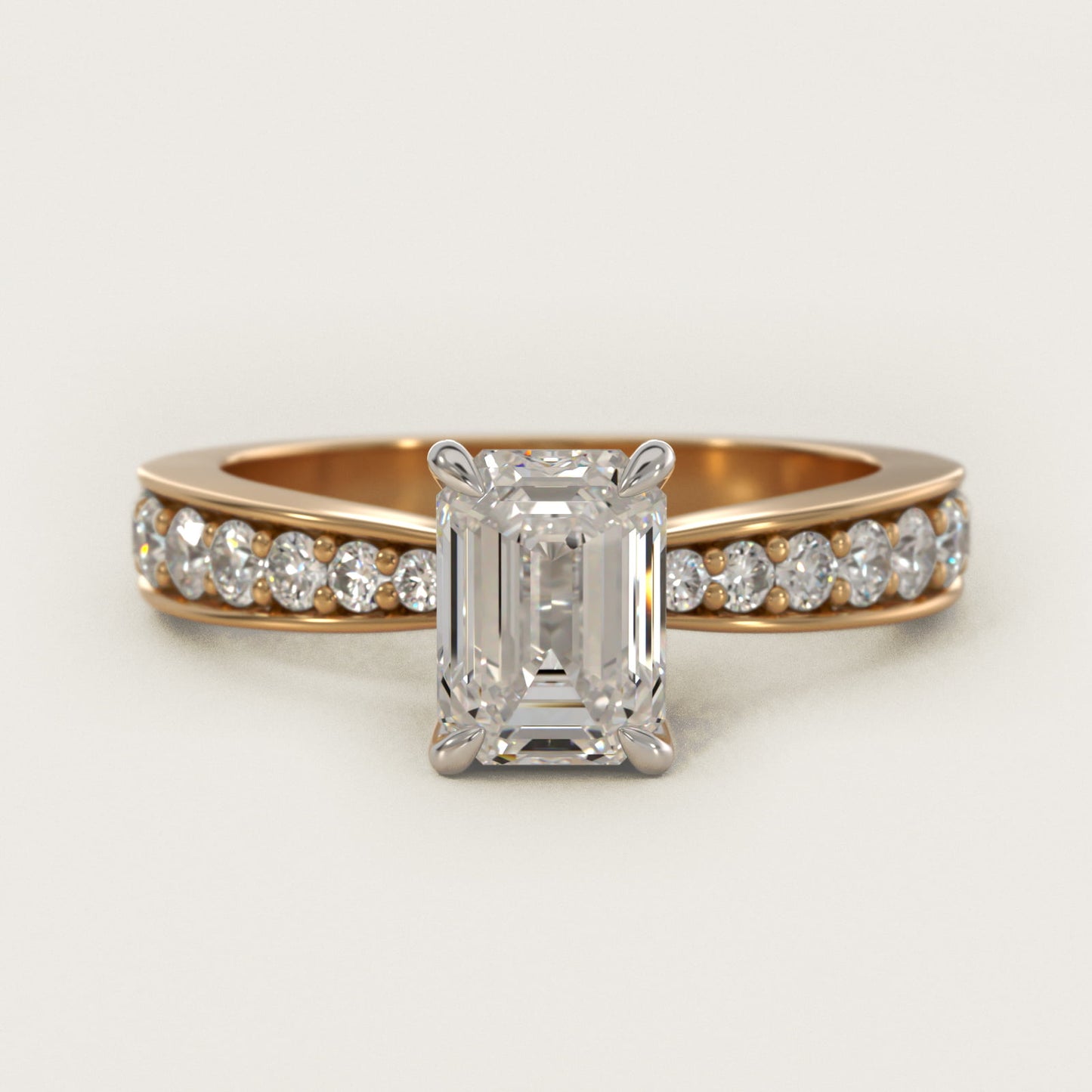 Perfect PavŽ Diamond Engagement Ring In 18k Yellow Gold By James Allen - Emerald Center