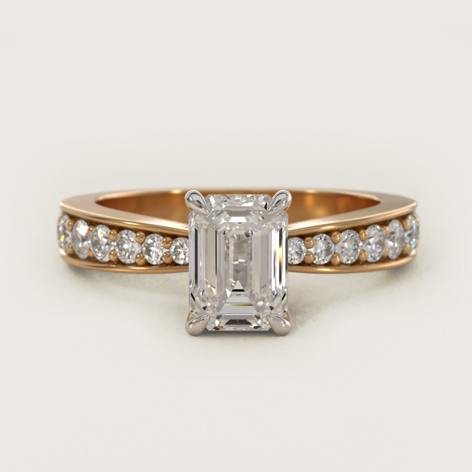 Perfect PavŽ Diamond Engagement Ring In 18k Yellow Gold By James Allen - Emerald Center