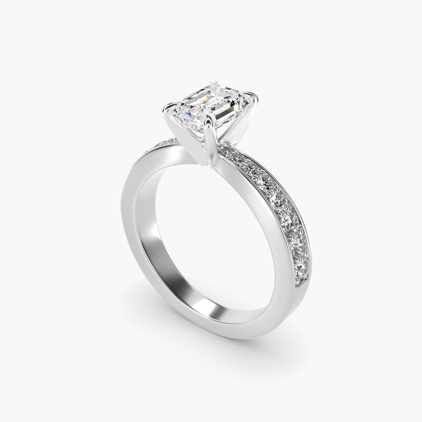 Perfect PavŽ Diamond Engagement Ring In Platinum By James Allen - Emerald Center