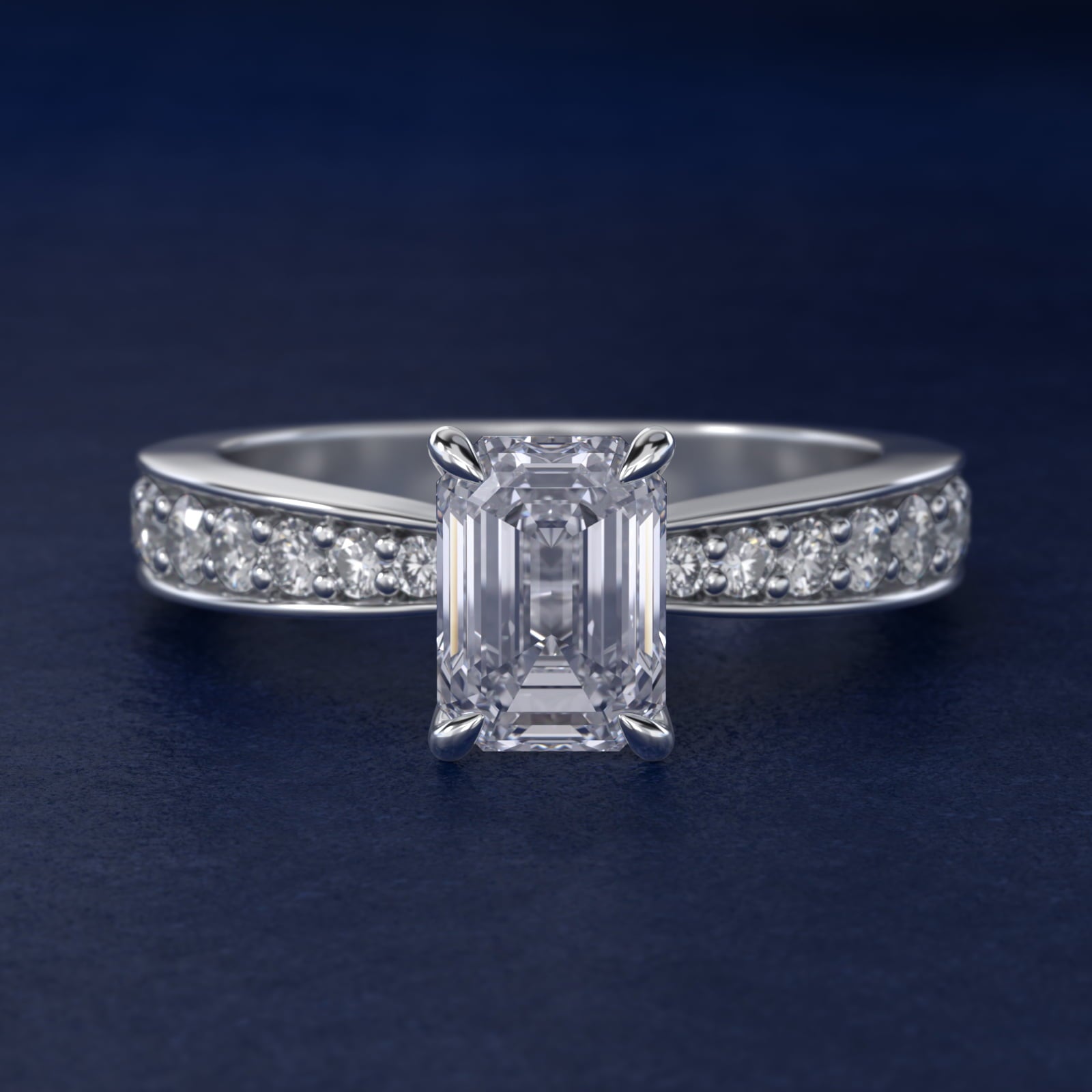 Perfect PavŽ Diamond Engagement Ring In Platinum By James Allen - Emerald Center