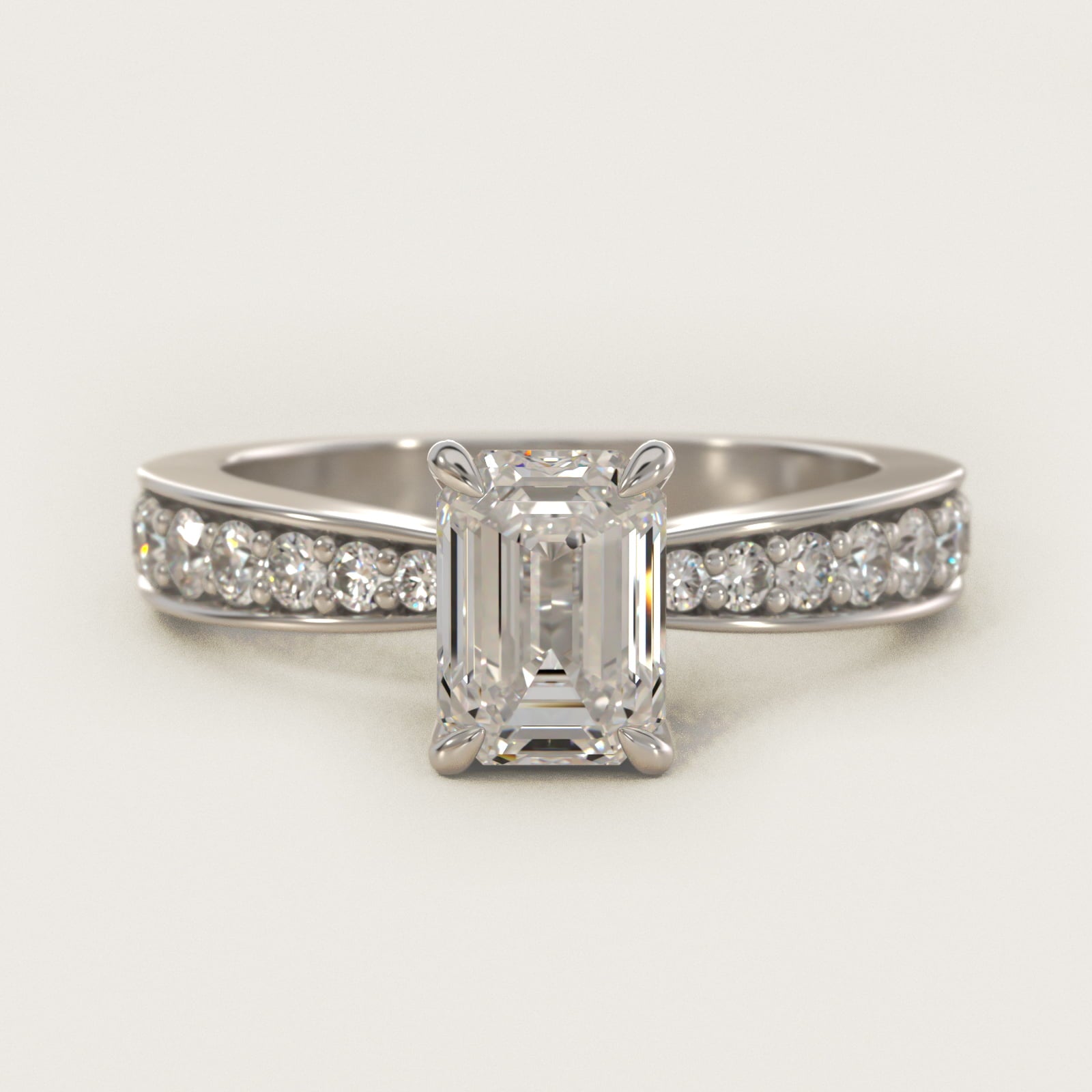 Perfect PavŽ Diamond Engagement Ring In Platinum By James Allen - Emerald Center