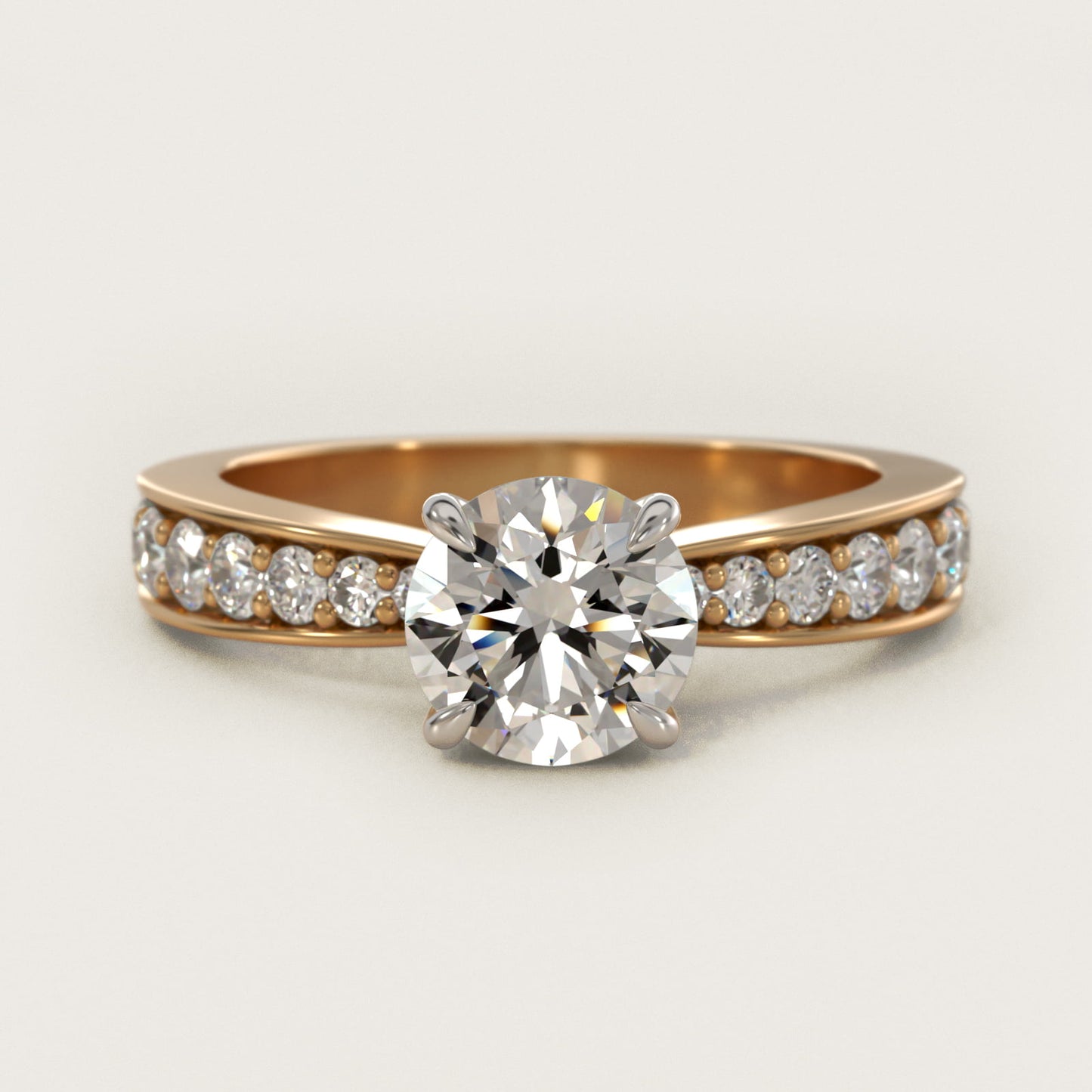 Perfect PavŽ Diamond Engagement Ring In 18k Yellow Gold By James Allen - Round Center