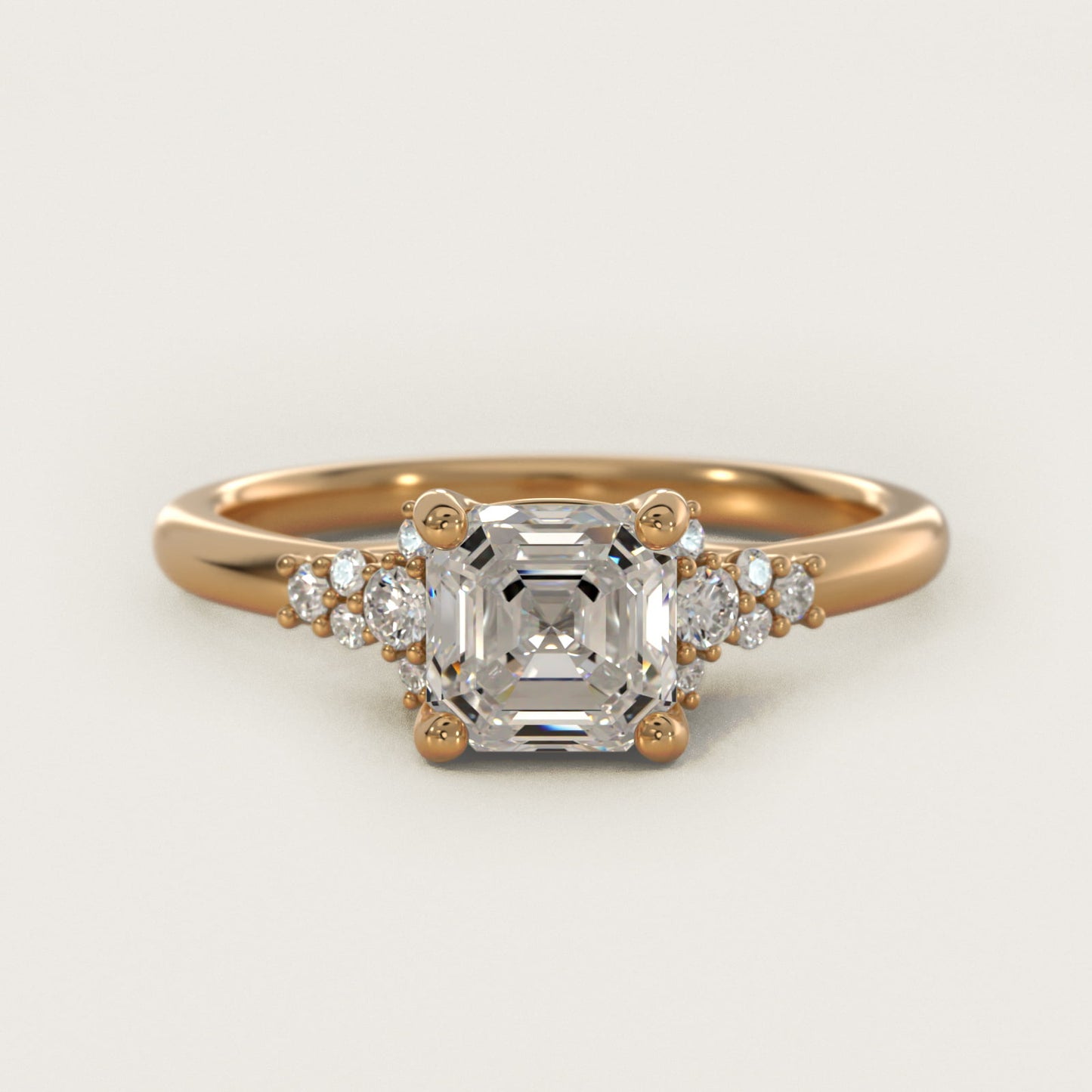 Petite Constellations Diamond Engagement Ring in 14k Yellow Gold (1/8 ct. tw.) - Asscher Center