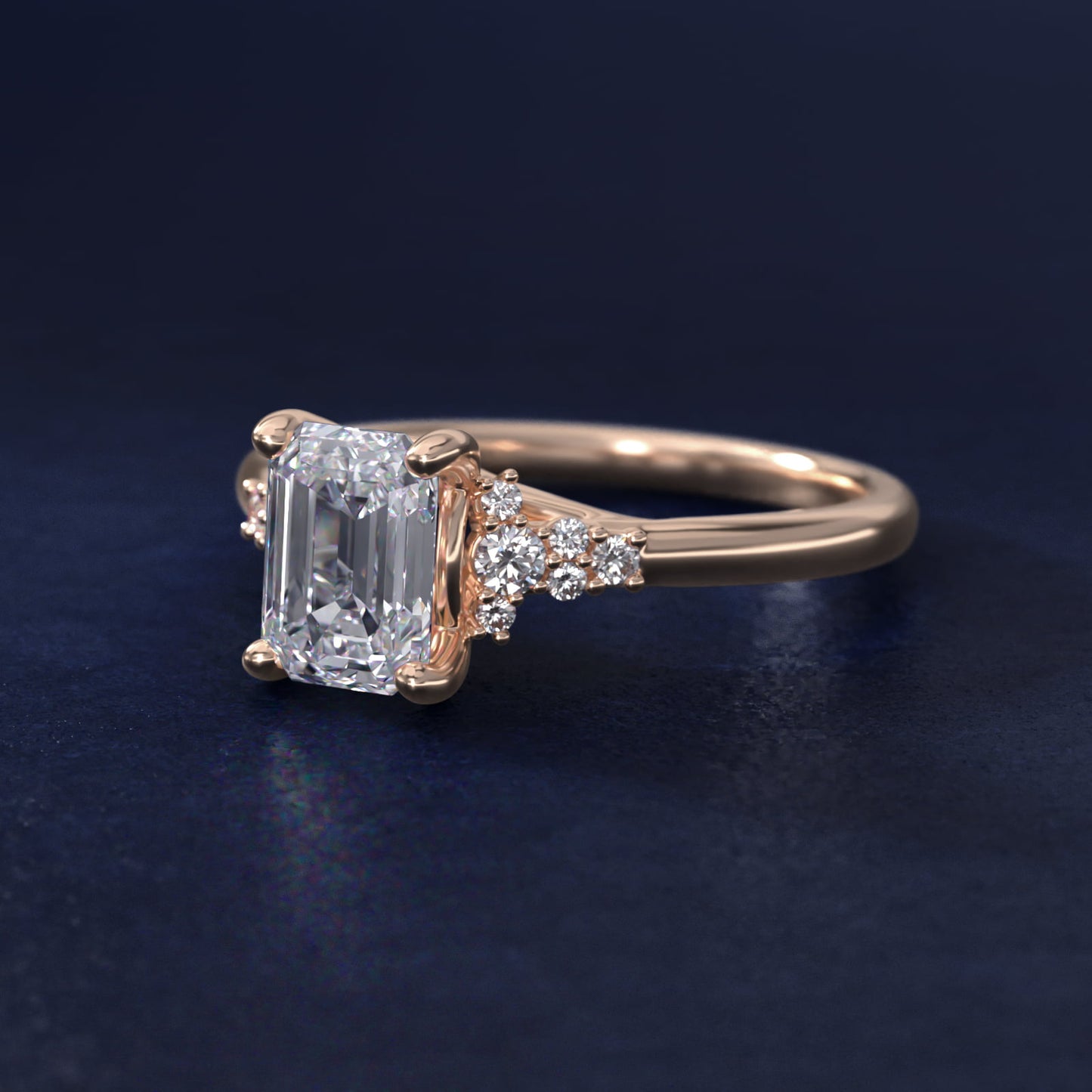 Petite Constellations Diamond Engagement Ring in 14k Rose Gold (1/8 ct. tw.) - Emerald Center