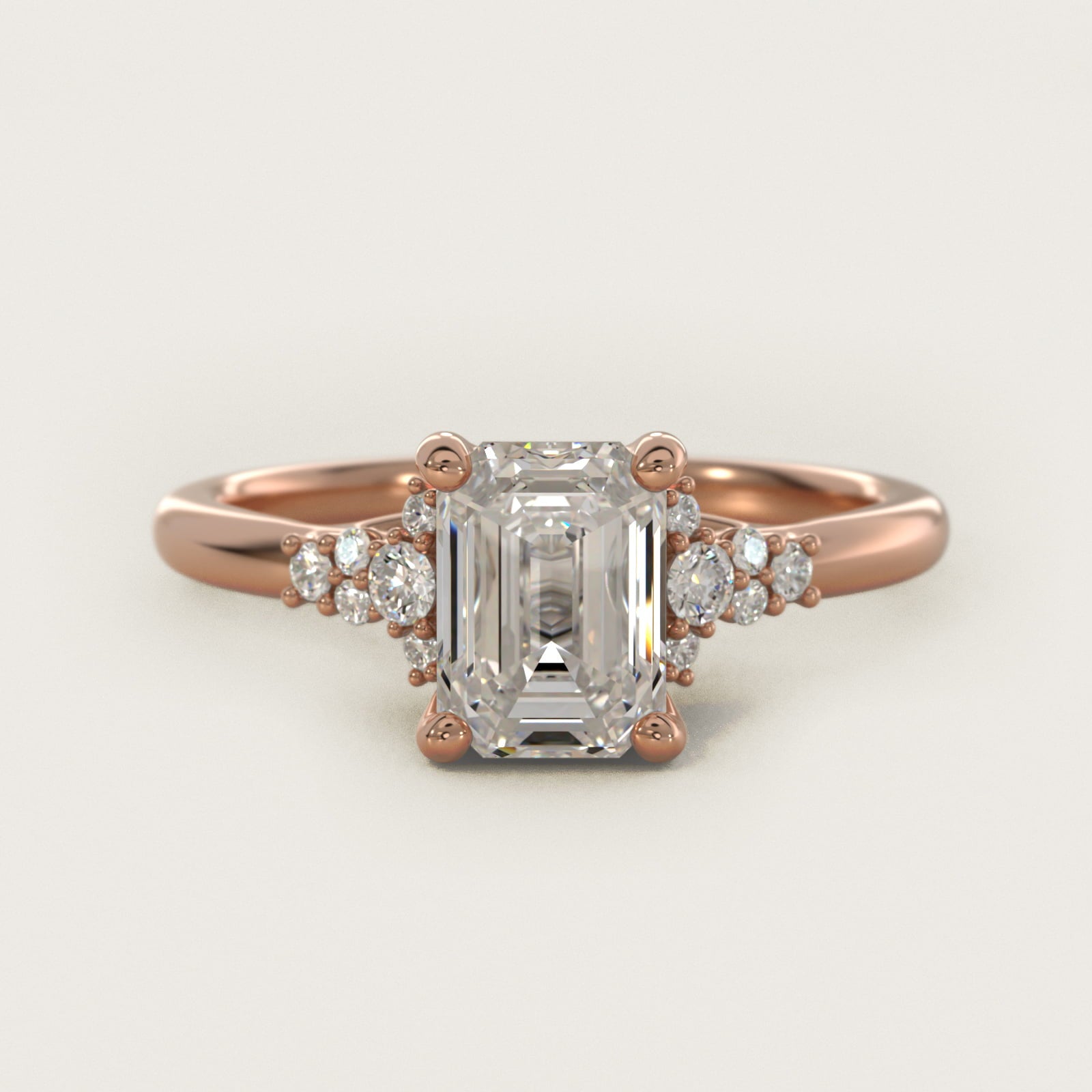 Petite Constellations Diamond Engagement Ring in 18k Rose Gold (1/8 ct. tw.) - Emerald Center