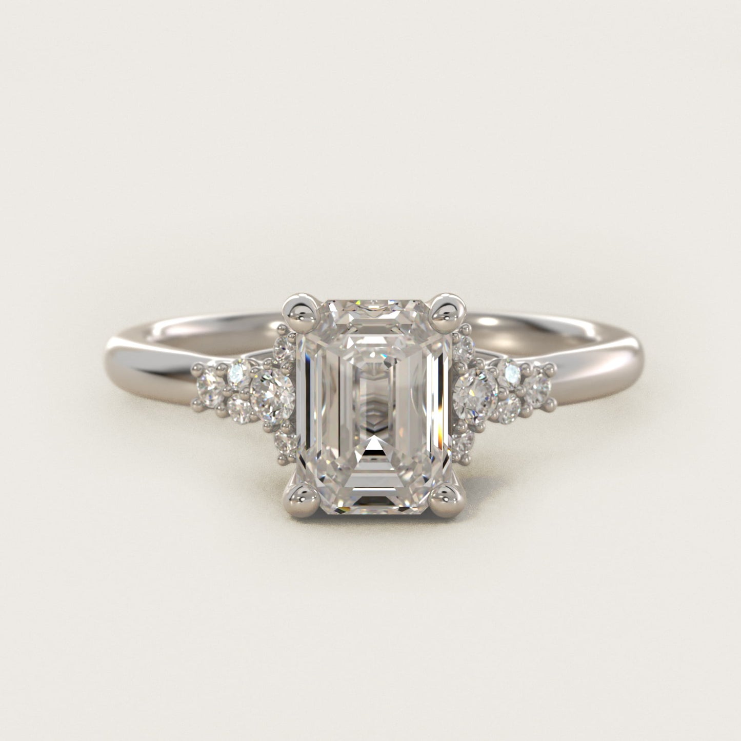 Petite Constellations Diamond Engagement Ring in 14k White Gold (1/8 ct. tw.) - Emerald Center