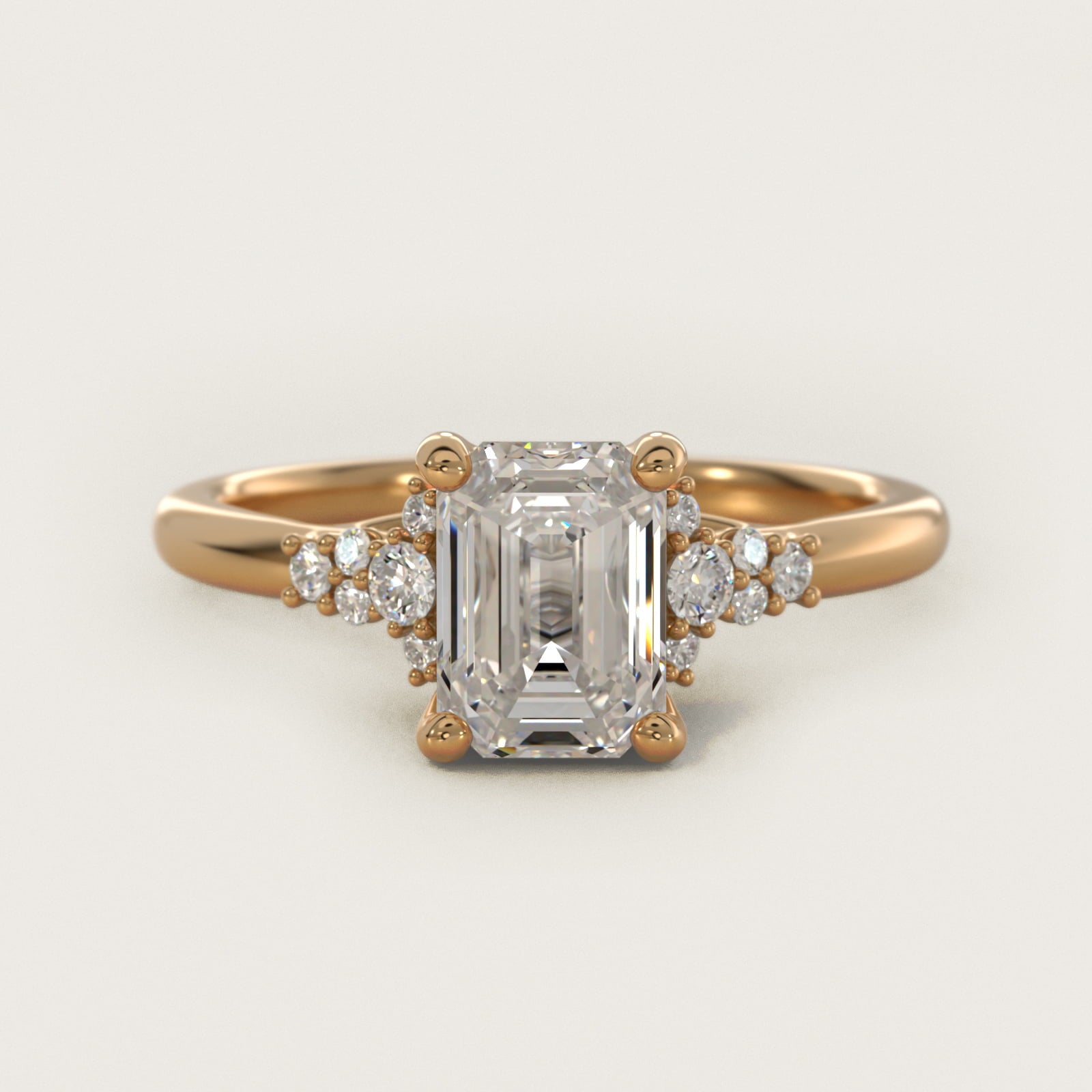 Petite Constellations Diamond Engagement Ring in 18k Yellow Gold (1/8 ct. tw.) - Emerald Center