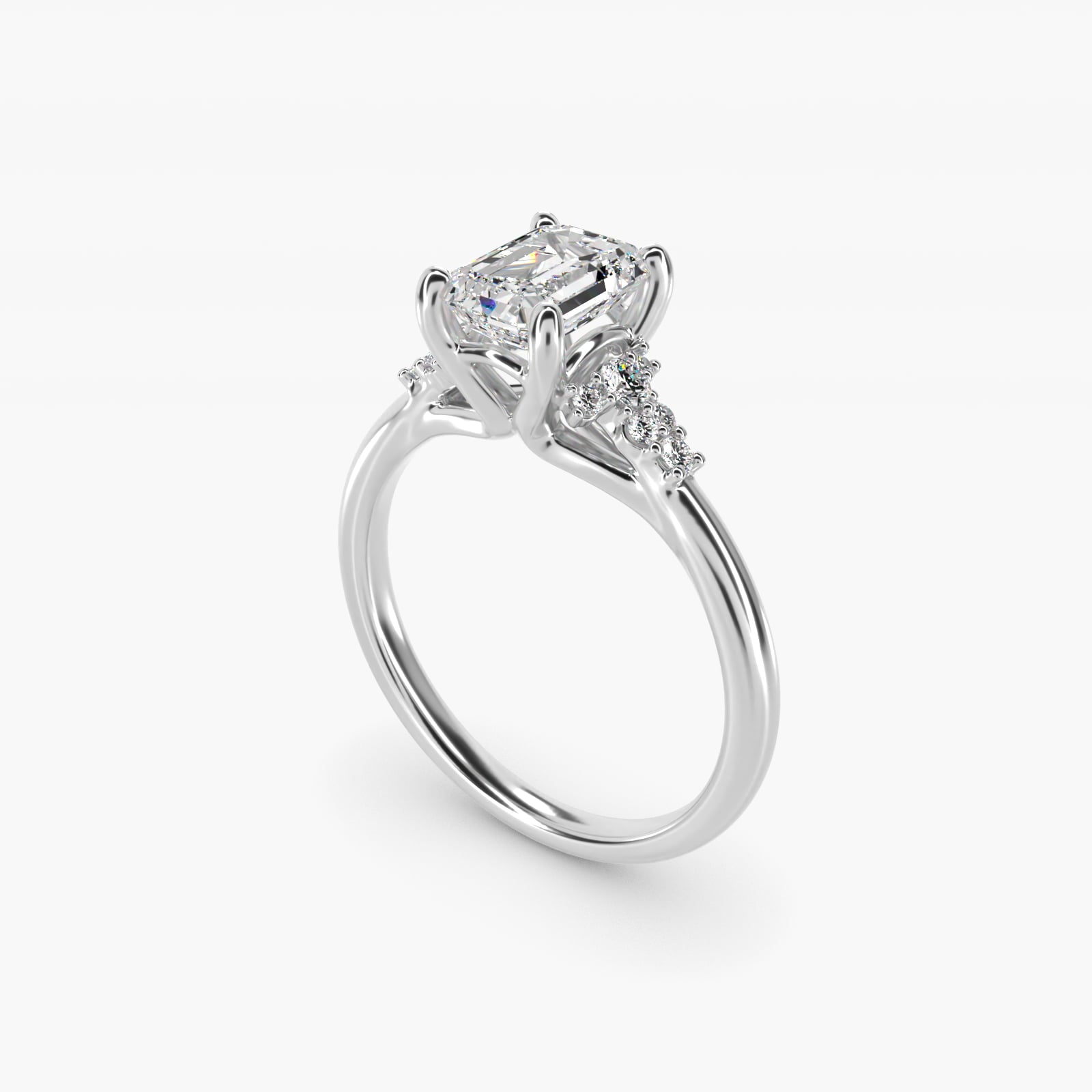 Petite Constellations Diamond Engagement Ring in Platinum (1/8 ct. tw.) - Emerald Center