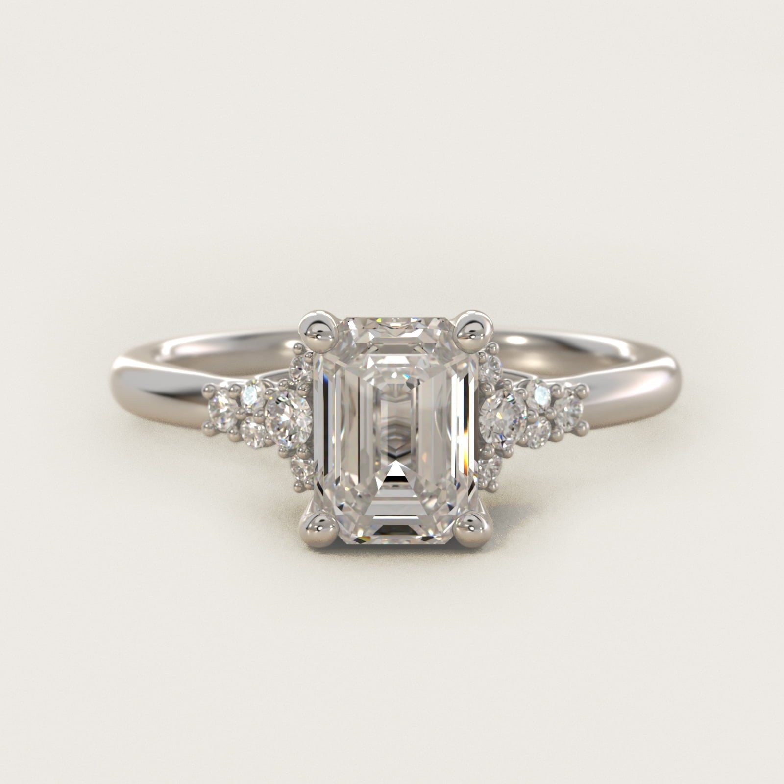 Petite Constellations Diamond Engagement Ring in Platinum (1/8 ct. tw.) - Emerald Center