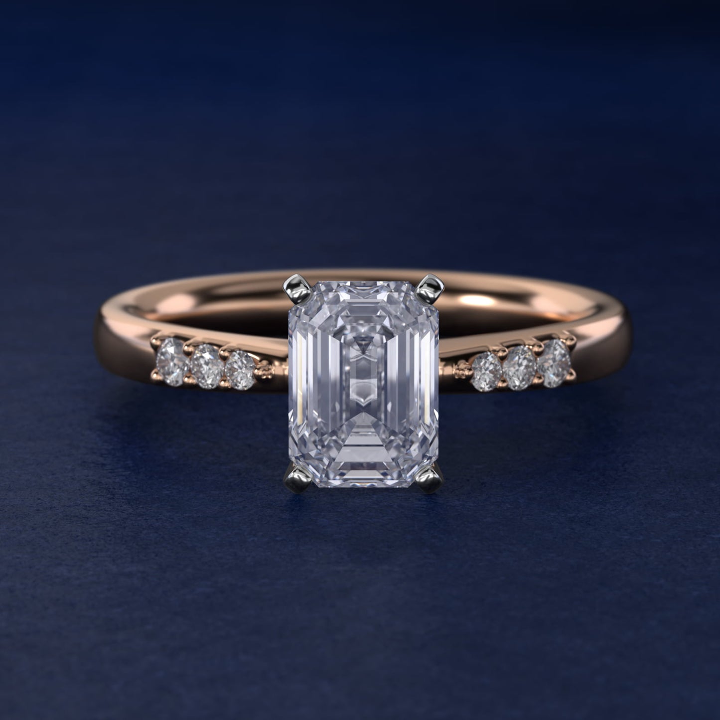 Petite Diamond Engagement Ring in 14k Rose Gold (1/10 ct. tw.) - Emerald Center