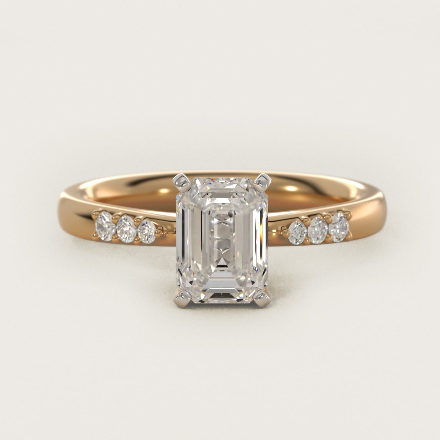 Petite Diamond Engagement Ring in 14k Yellow Gold (1/10 ct. tw.) - Emerald Center