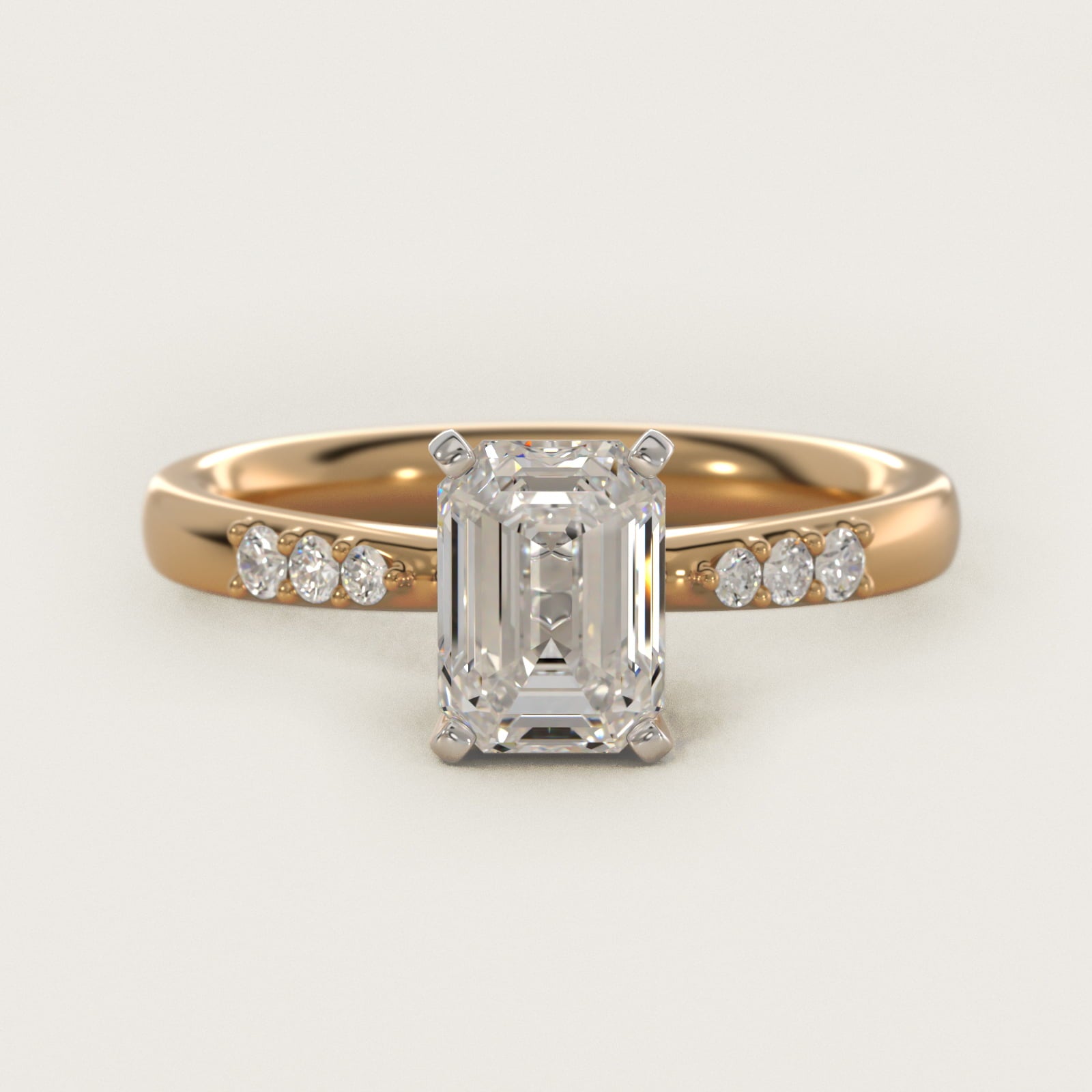 Petite Diamond Engagement Ring in 14k Yellow Gold (1/10 ct. tw.) - Emerald Center