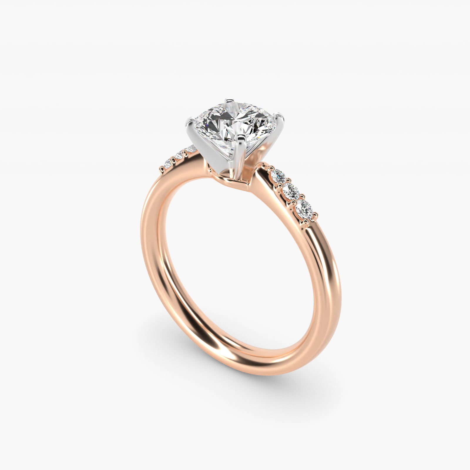 Petite Diamond Engagement Ring in 14k Rose Gold (1/10 ct. tw.) - Round Center