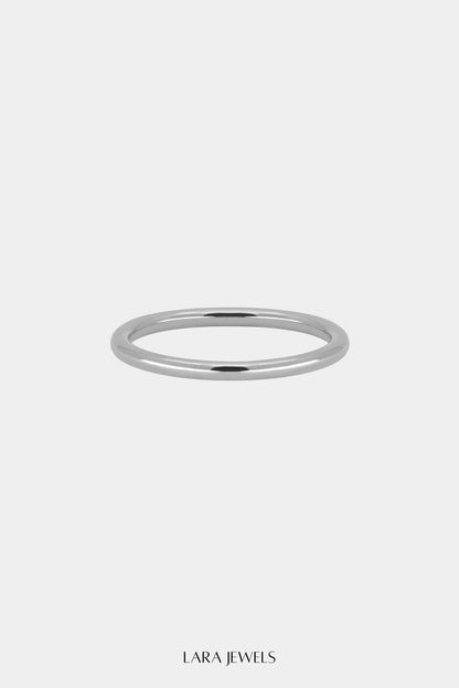 Piccolo Band White Gold - Front view
