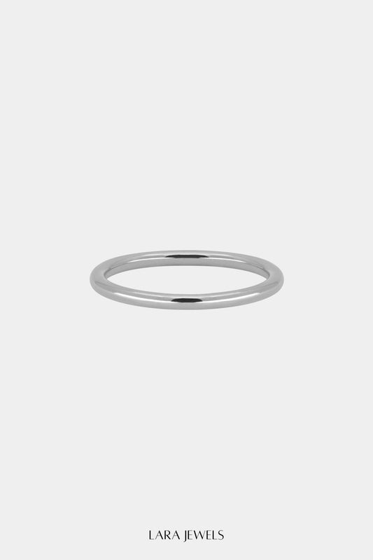 Piccolo Band White Gold - Front view