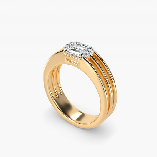 Ridged Dome Solitaire Engagement Ring In 18k Yellow Gold By James Allen - Emerald Center