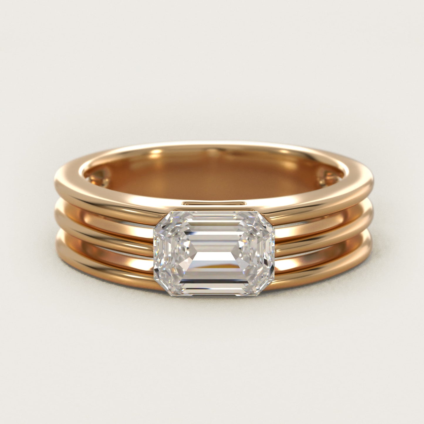 Ridged Dome Solitaire Engagement Ring In 18k Yellow Gold By James Allen - Emerald Center