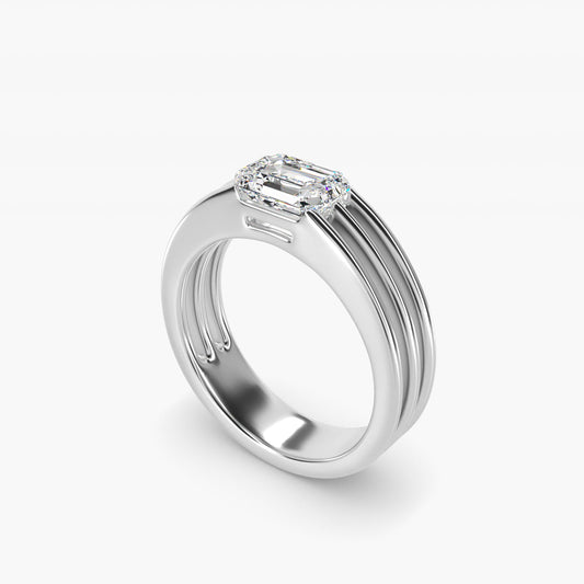 Ridged Dome Solitaire Engagement Ring In Platinum By James Allen - Emerald Center