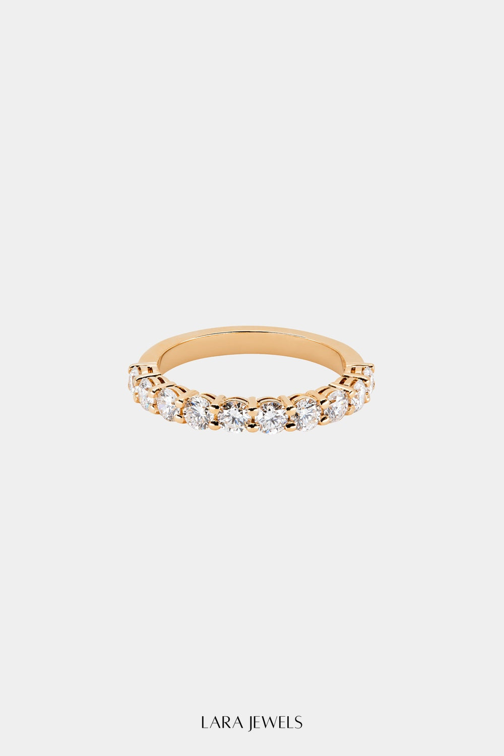 Round Diamond Half Band 18K Rose Gold - Detail