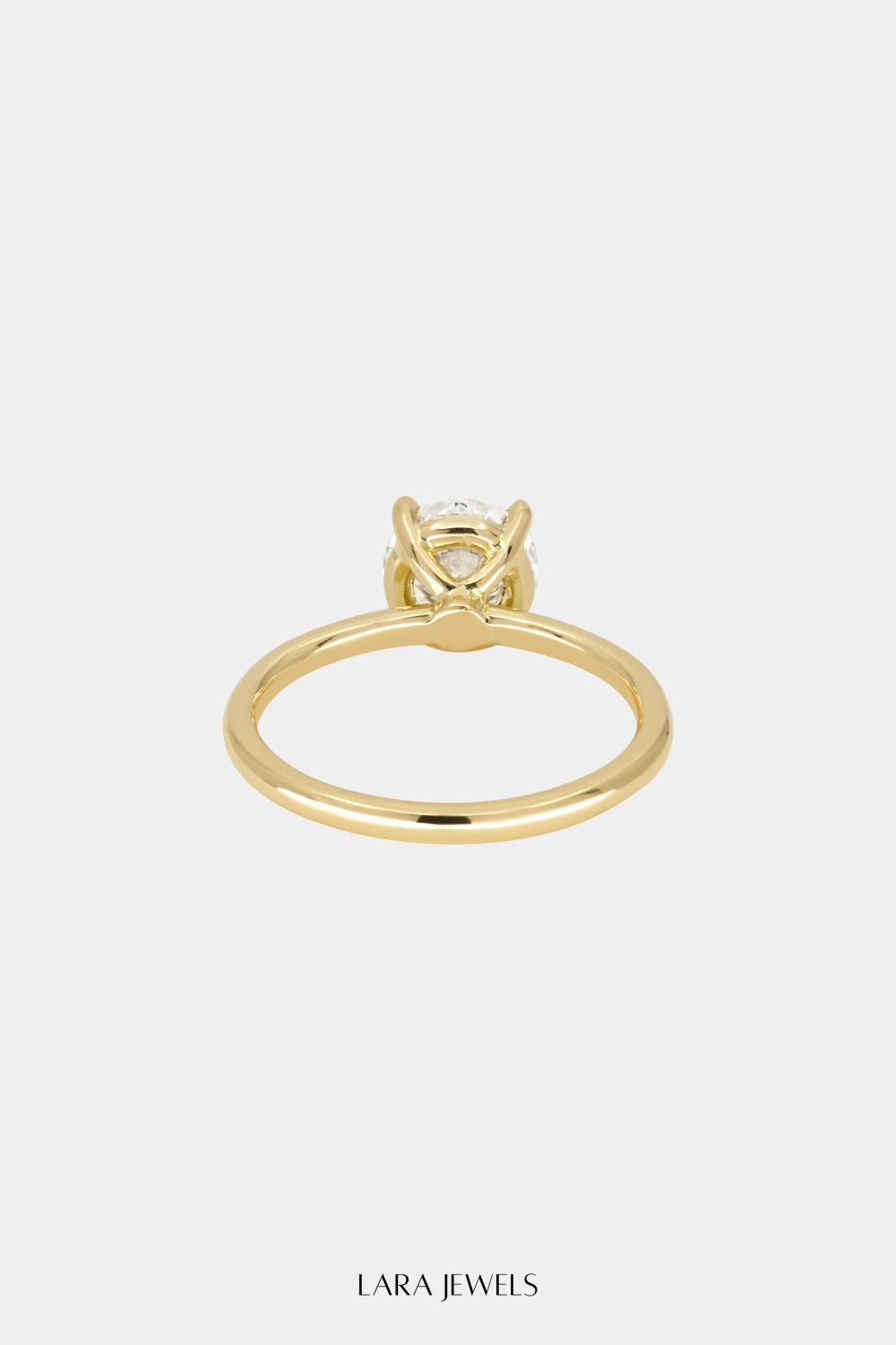 Round Diamond Ring 18K Gold - Detail