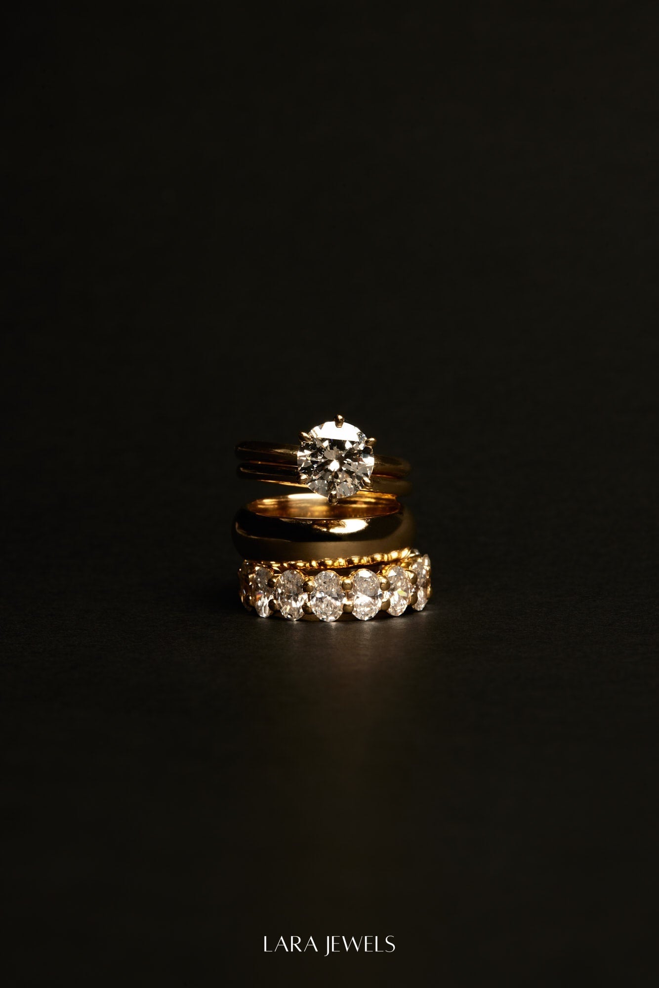 Round Diamond Ring 18K Gold - Detail view