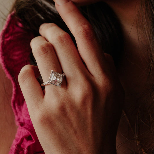 The Aurora Asscher Cut Ring