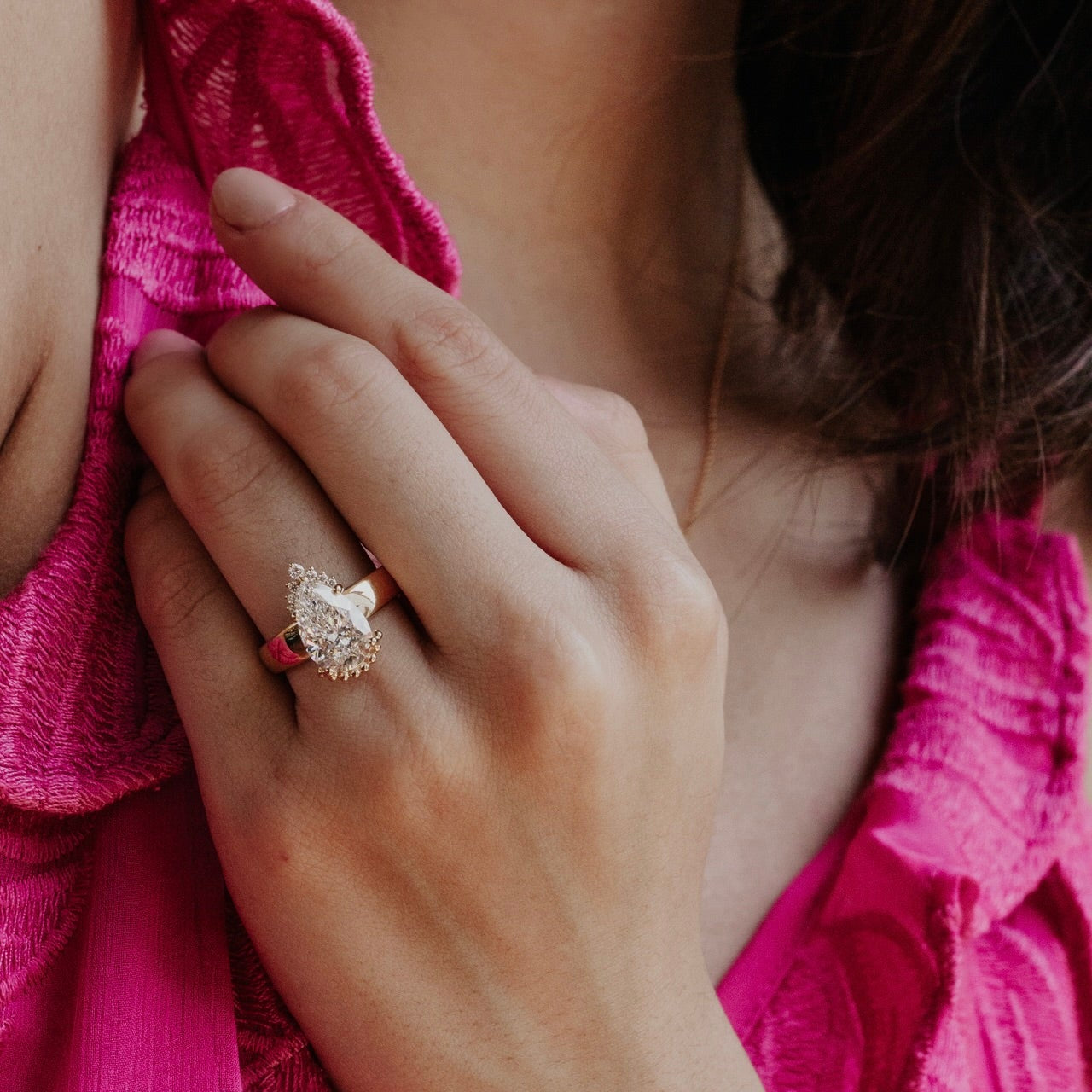 The Rosalinda Pear Ring