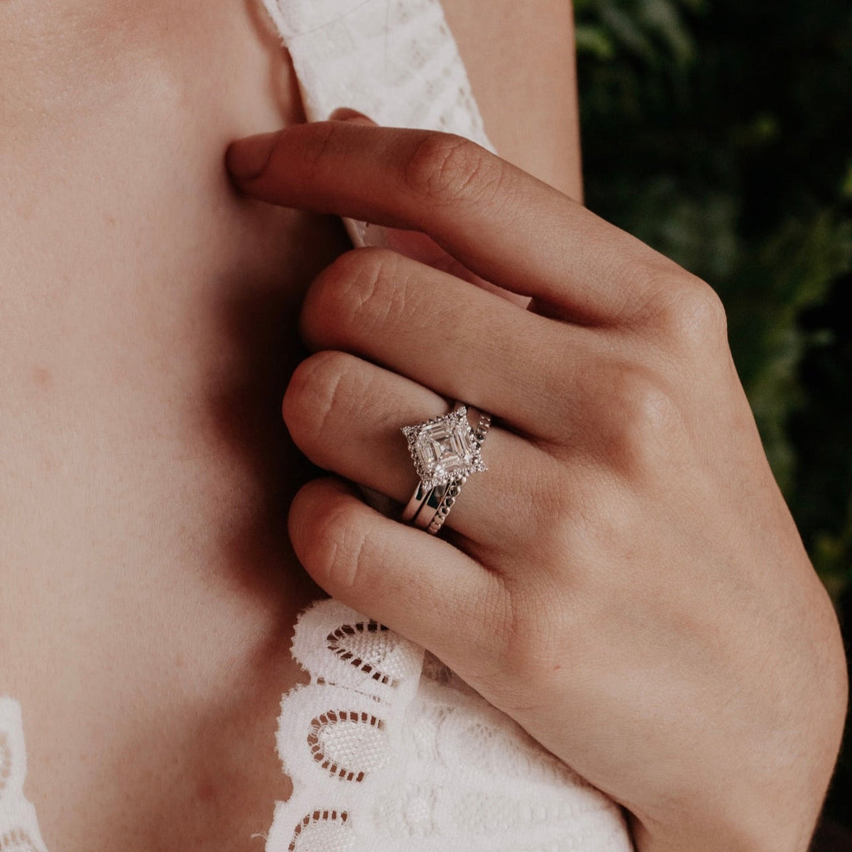 The Aurora Asscher Cut Ring
