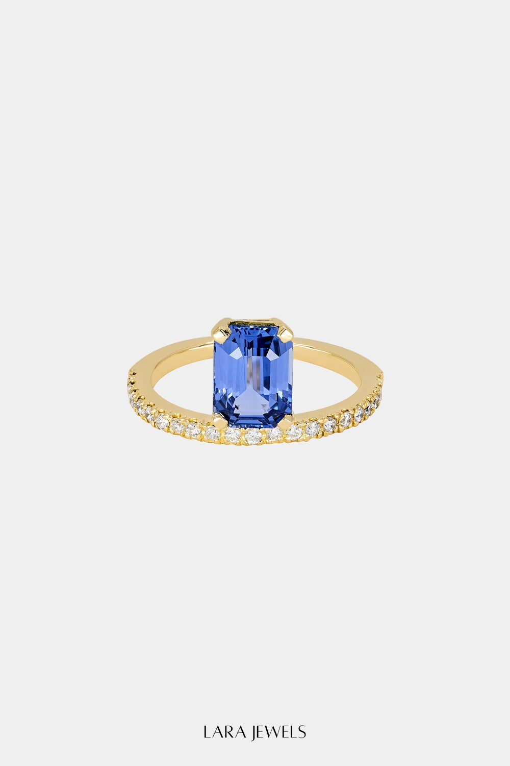 Sapphire Harley Ring 18K Gold - Front view