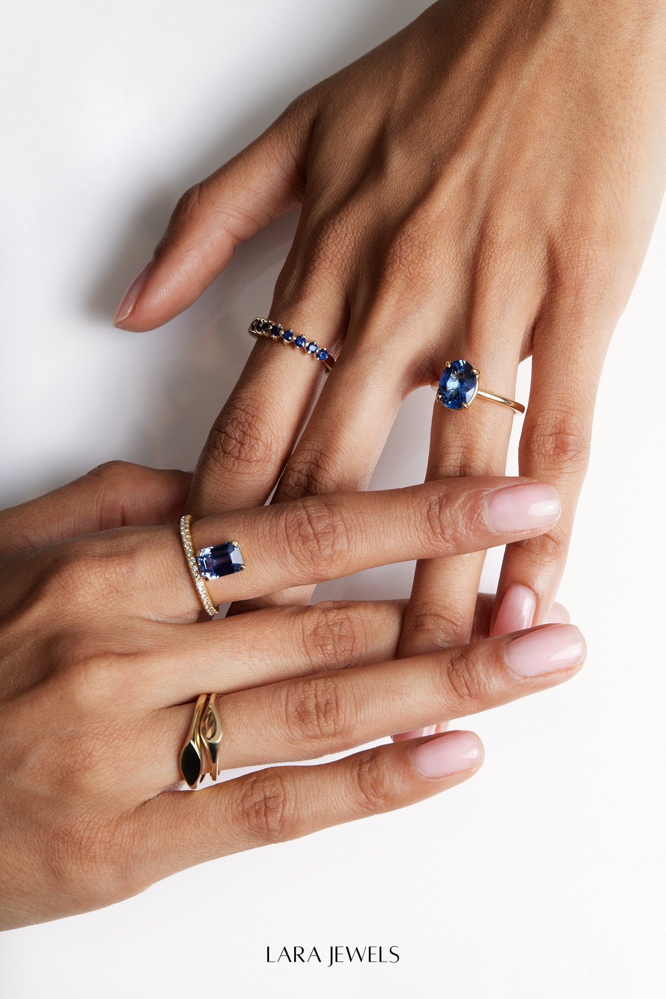 Sapphire Harley Ring 18K Gold - Detail view