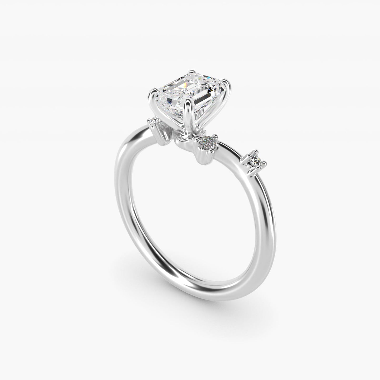 Scattered Blooms Undulated Side Stone Diamond Engagement Ring In Platinum By James Allen - Emerald Center