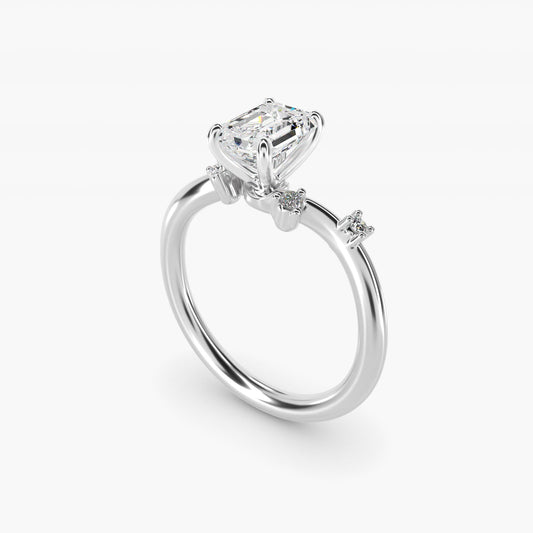 Scattered Blooms Undulated Side Stone Diamond Engagement Ring In Platinum By James Allen - Emerald Center