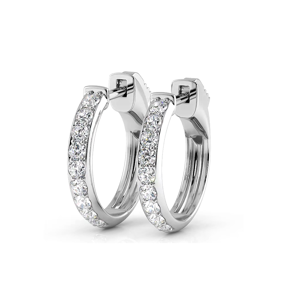0.50 ctw. Round Brilliant Cut Huggie Hoop earrings