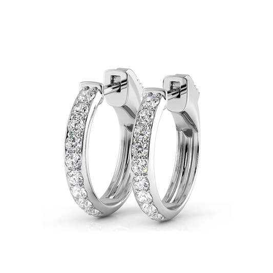 0.50 ctw. Round Brilliant Cut Huggie Hoop earrings