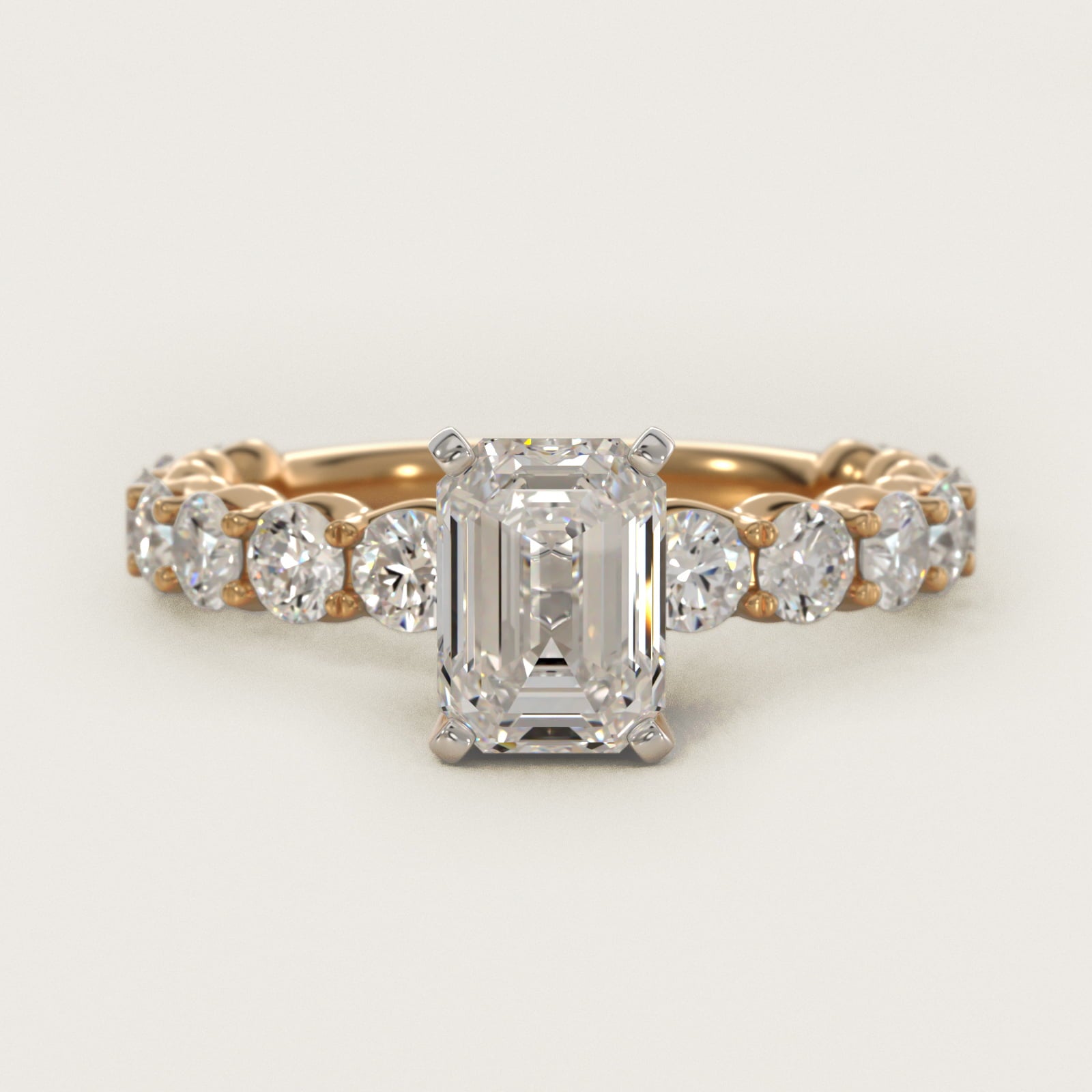 Selene Diamond Engagement Ring in 18k Yellow Gold (1 1/3 ct. tw.) - Emerald Center