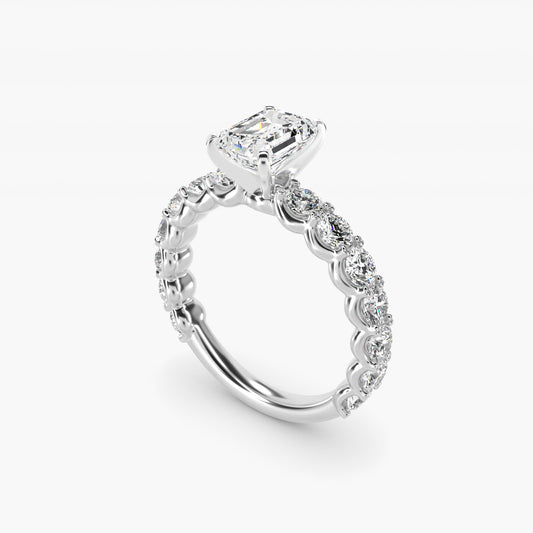 Selene Diamond Engagement Ring in Platinum (1 1/3 ct. tw.) - Emerald Center