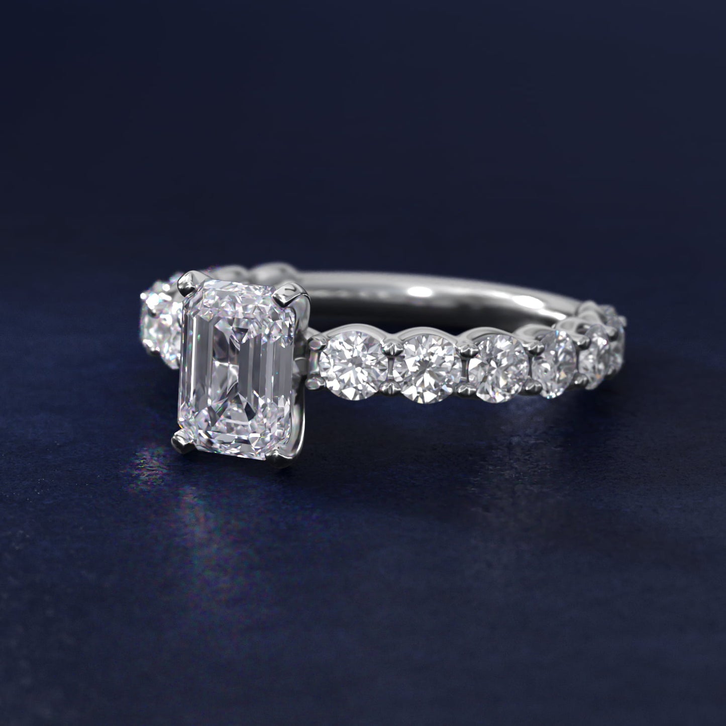 Selene Diamond Engagement Ring in Platinum (1 1/3 ct. tw.) - Emerald Center