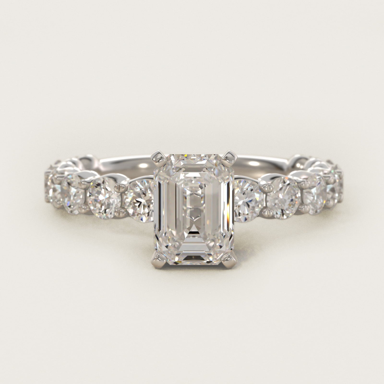 Selene Diamond Engagement Ring in Platinum (1 1/3 ct. tw.) - Emerald Center