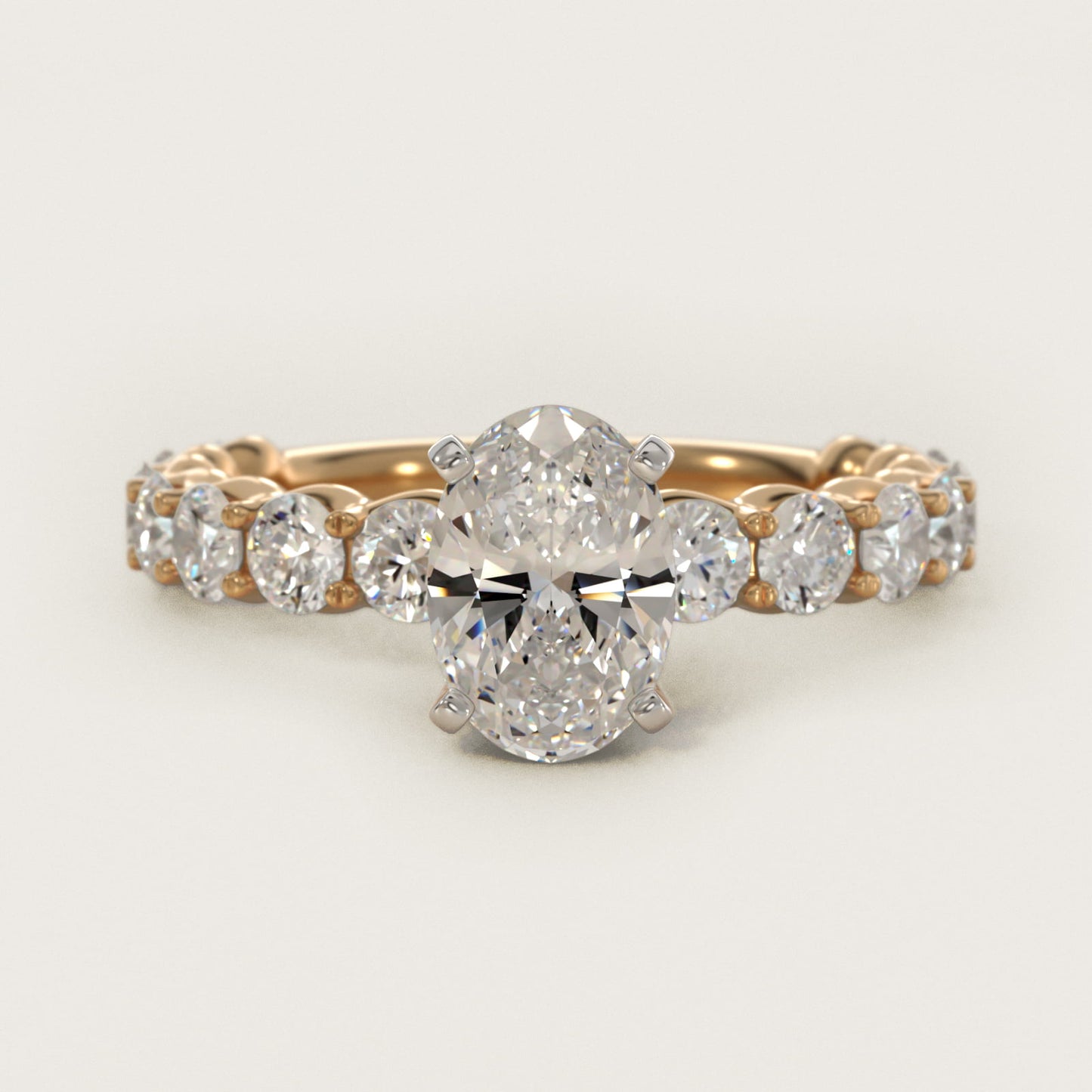 Selene Diamond Engagement Ring in 14k Yellow Gold (1 1/3 ct. tw.) - Oval Center