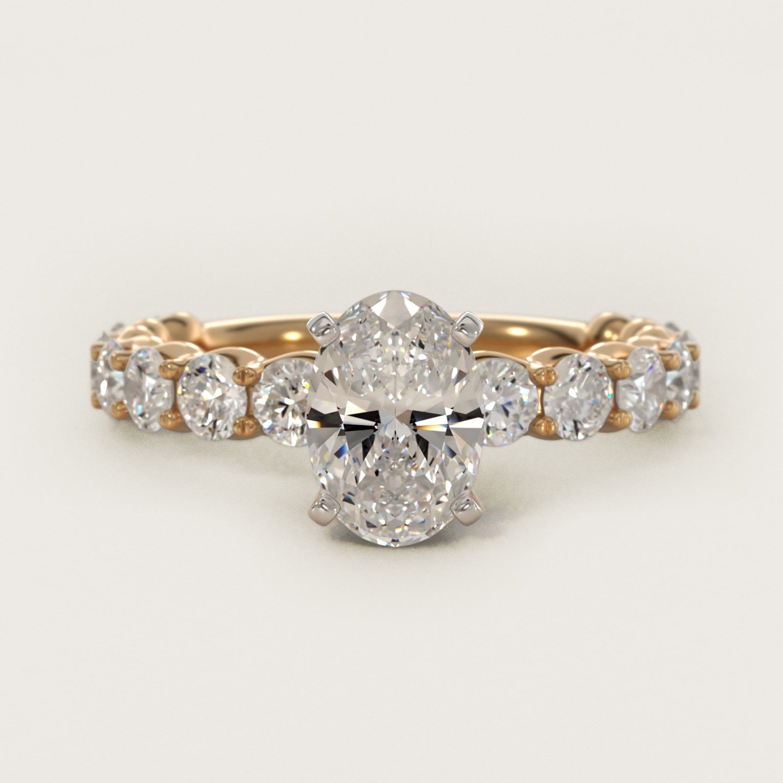 Selene Diamond Engagement Ring in 14k Yellow Gold (1 1/3 ct. tw.) - Oval Center