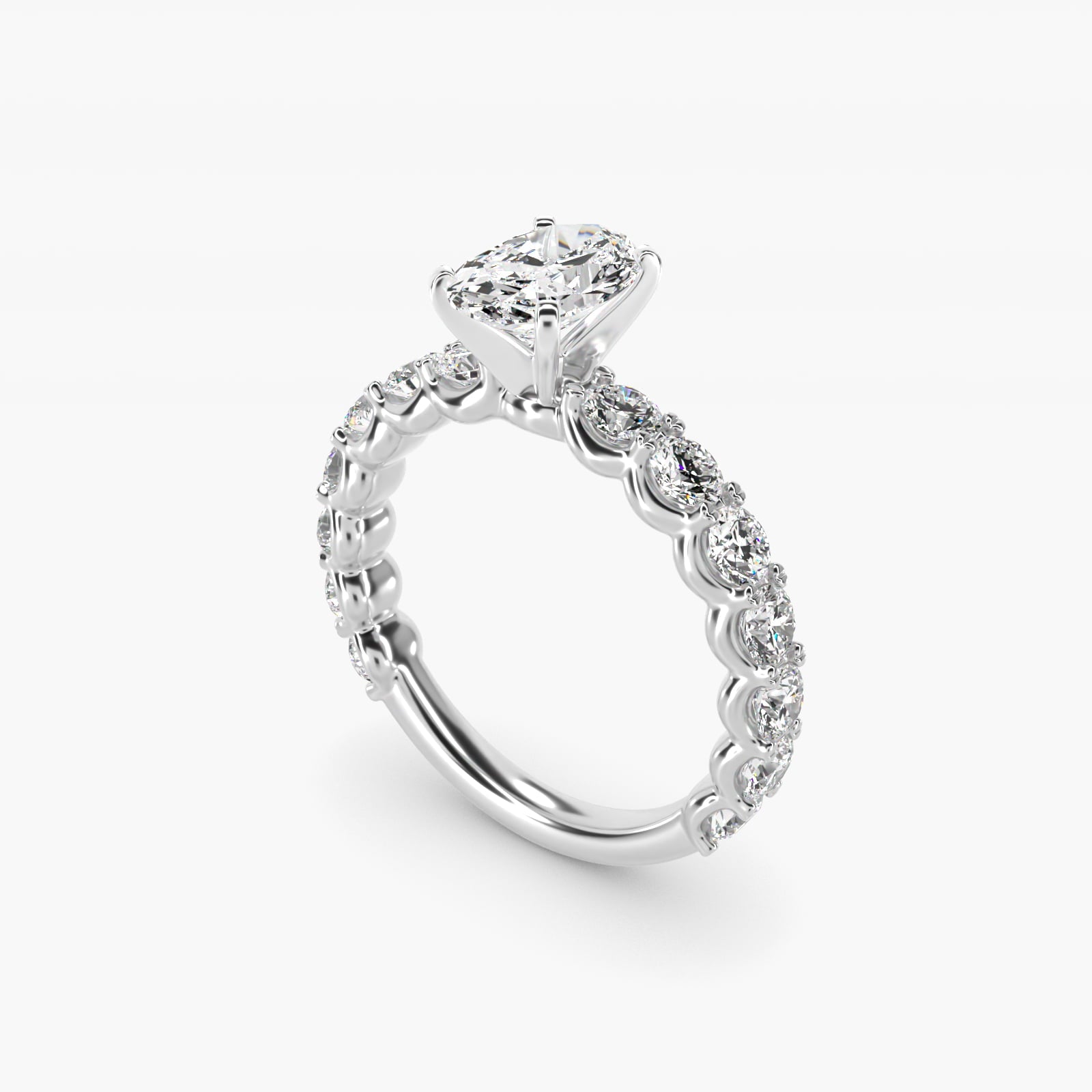 Selene Diamond Engagement Ring in Platinum (1 1/3 ct. tw.) - Oval Center
