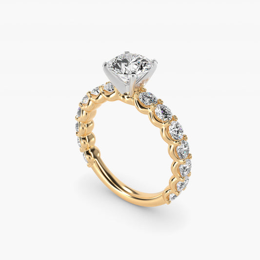 Selene Diamond Engagement Ring in 18k Yellow Gold (1 1/3 ct. tw.) - Round Center