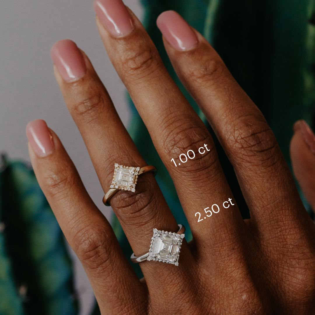 The Aurora Asscher Cut Ring
