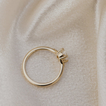 The Angie Elongated Cushion Champagne Diamond Ring